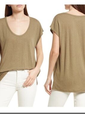 Madewell Olive Green Scoop Neck Tank